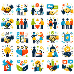 Fototapeta premium set of icons