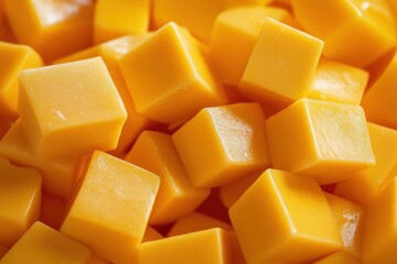 Blocks of cheddar