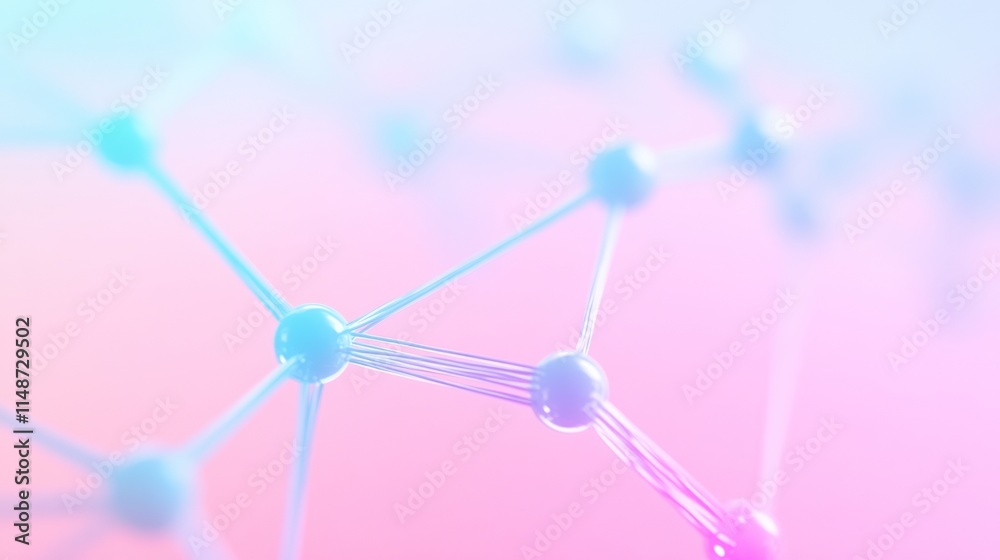 Poster ethereal pastel network abstract digital connectivity and community resilience