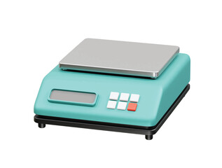 electronic scales icon 3d. weighing scale icon illustration 3d render