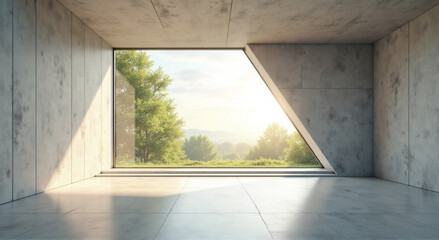 empty room with window