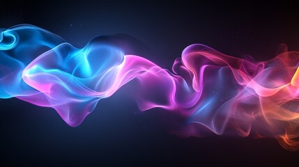 Colorful swirling smoke on a dark background.