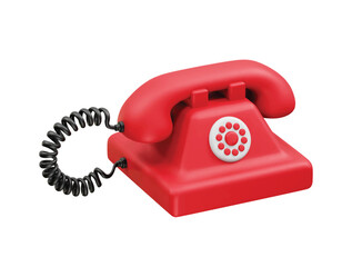 Phone icon 3d rendering illustration. Telephone vector 3d icon