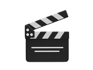 Film Clapper icon illustration. Movie cinema vector 3d illustration