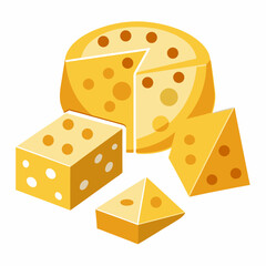 cheese isolated on white