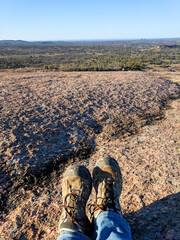 Hiking Boots on Enchanted Rock