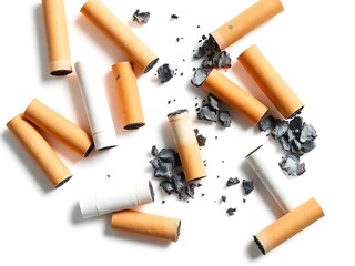 cigarette and ashtray