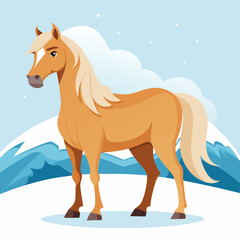 horse in winter