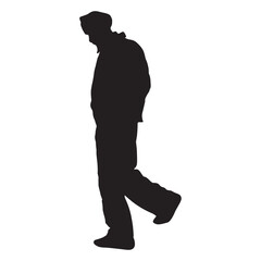 Silhouette Vectors of Everyday People Walking