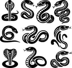 set of snake icons