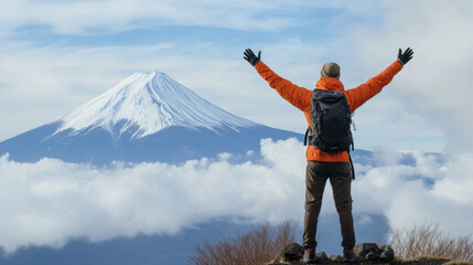 hiker in the mountains