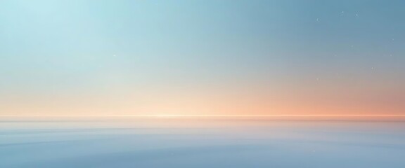 Fototapeta premium Serene Pastel Sky Ocean Horizon Soft Light Dreamy Scene