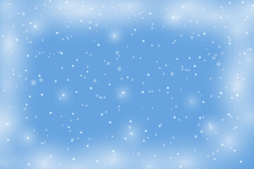 White snow flakes texture. Winter snowfall background vector illustration.