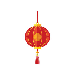 Obraz premium Traditional Red and Gold Chinese Lantern Vector for Festivals