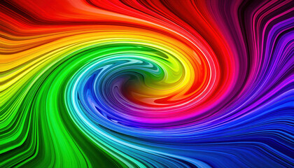 Obraz premium A swirling vortex of bold spring colors like orange, yellow, and green, featuring painterly textures that create a dynamic and vibrant atmosphere.