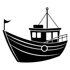 Fishing boat vector illustration