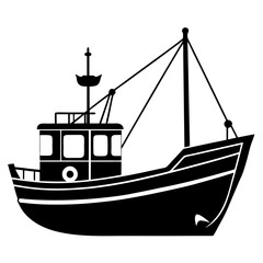 Fishing boat vector illustration