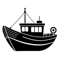 Fishing boat vector illustration