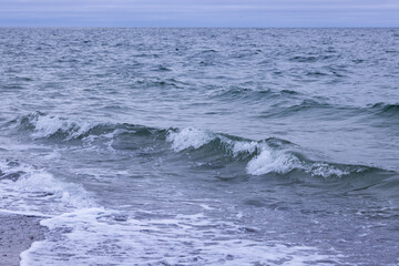 North Sea on a gloomy autumn day