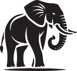 black and white elephant