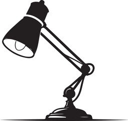 black and white table lamp silhouette design