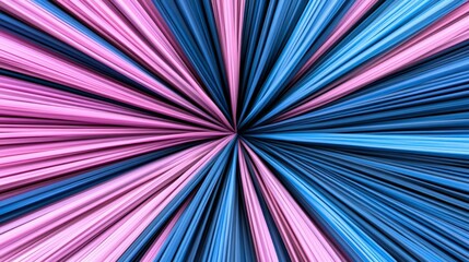 Abstract Burst of Pink and Blue Lines Dynamic Radial Design