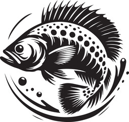 black and white fish