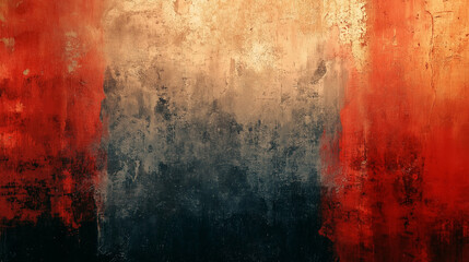 Obraz premium Hand-painted design showcasing tactile textures and bold organic elements. 