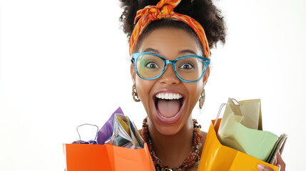 person with shopping bags