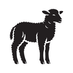 Lamb silhouette for versatile artistic needs - Lamb black vector
