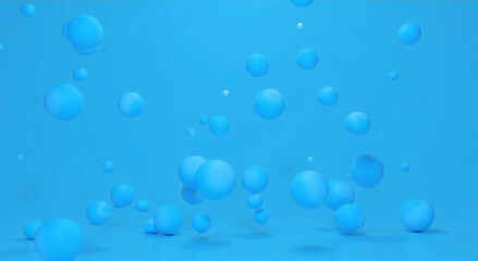 water drops on blue background