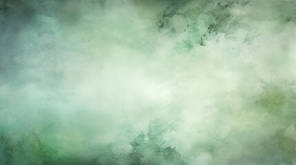 Fototapeta premium Green painting background. Closeup of abstract rough green art painting texture