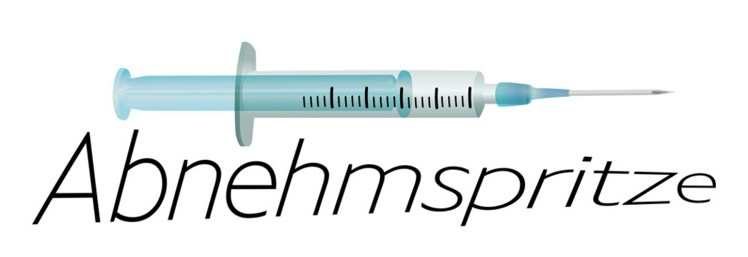 Spritze f&uuml;r Gewichtsabnahme - Symbol f&uuml;r Gesundheitsmanagement und Di&auml;t