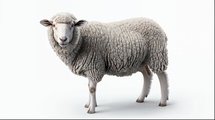 Fototapeta premium sheep isolated on white 
