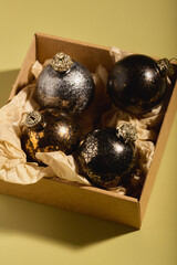 festive Christmas decor top view