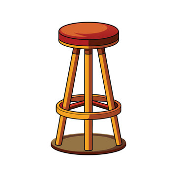 recommend clip art: Minimalist Bar Stool Vector Illustration
