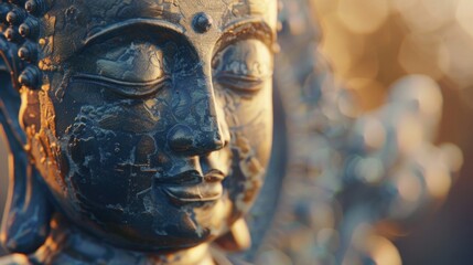 Obraz premium Buddha telephoto lens realistic bright lighting --ar 16:9 --v 6 Job ID: c35e407e-81c6-4b8b-9586-96e901c87e76
