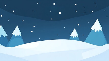 Fototapeta premium Snowy Mountain Range Under a Starry Night Sky