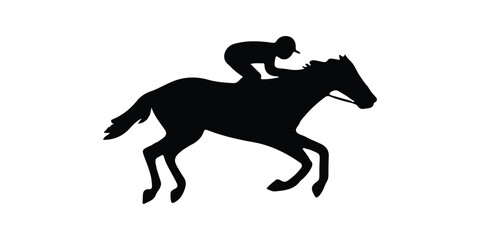 horse riding illustration on white background . vector horse.