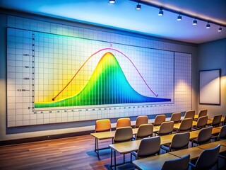 Bell Curve Graph: Data Visualization of Normal Distribution in Probability Theory