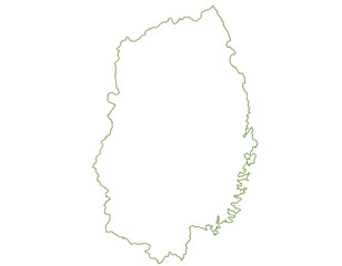 岩手県　地図　白色　イラスト