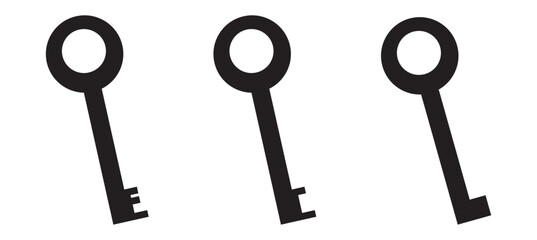 Key icon set. Key vector icon. Key symbol