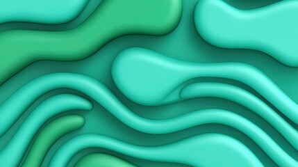 Fototapeta premium Abstract Mint Green and Seafoam Green Liquid Wave Background