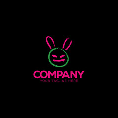 Logo design of a grungee animal. 