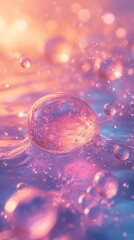 Color background with water drops, place for text