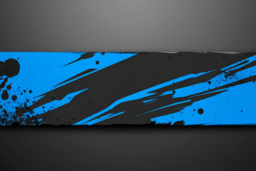 An abstract digital banner featuring a data connection theme in blue and black colors
