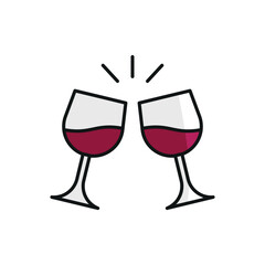 Wine drink icon brings a refined and classy touch