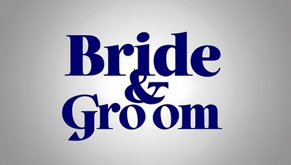 Bride and Groom Wedding Announcement Graphic Design