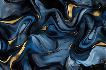 Obraz premium An abstract digital banner featuring a data connection theme in blue and black colors