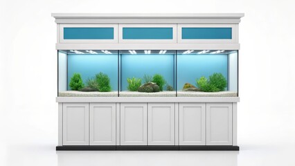 Fototapeta premium Modern High Resolution Aquarium Store Display with Lush Plants
